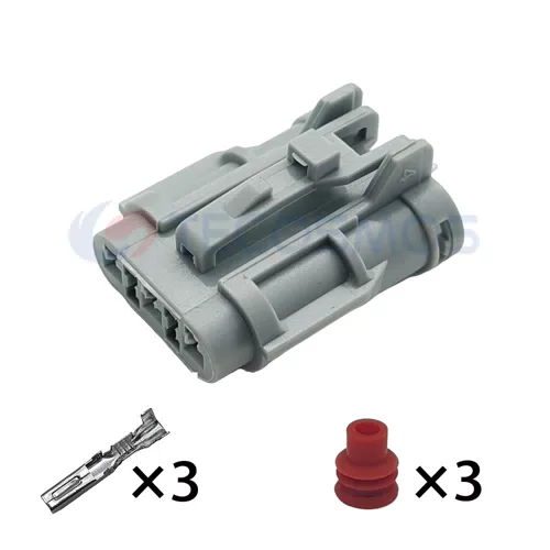 Waterproof IP66 Copper Contact ABS/Nylon Housing Wire Harness Headlight Fog Lamp Plug for Car 3-Pin Female 7123-7434 - image 4